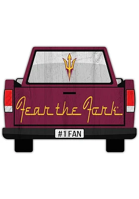 Arizona State Sun Devils Truck Back Cutout Sign - Maroon