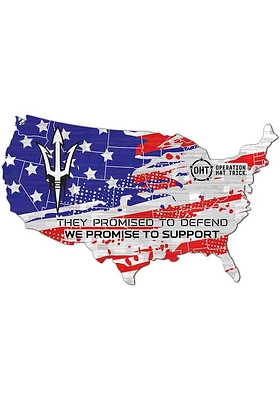 Arizona State Sun Devils OHT USA Shape Cutout Sign - Maroon