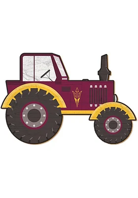 Arizona State Sun Devils Tractor Cutout Sign - Maroon