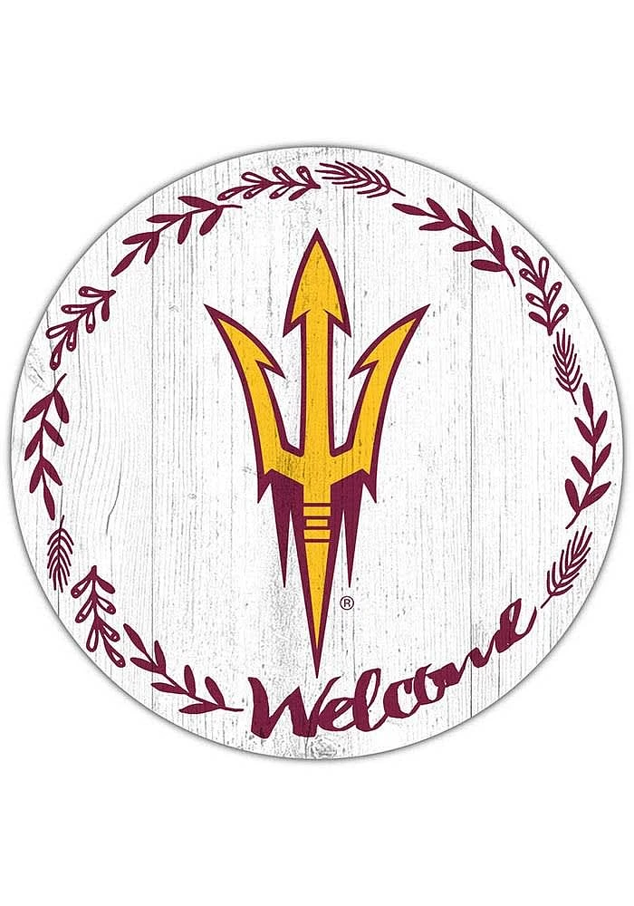 Arizona State Sun Devils Welcome Circle Sign - Maroon