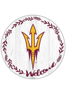 Arizona State Sun Devils Welcome Circle Sign - Maroon