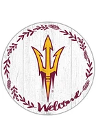 Arizona State Sun Devils Welcome Circle Sign - Maroon