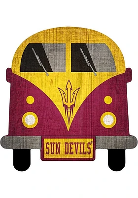 Arizona State Sun Devils Team Bus Sign - Maroon