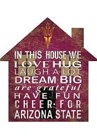 Arizona State Sun Devils 12 inch House Sign - Maroon
