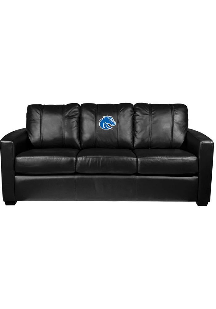Boise State Broncos Faux Leather Sofa - Black