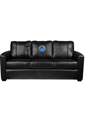 Boise State Broncos Faux Leather Sofa - Black