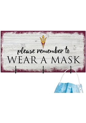 Arizona State Sun Devils Please Wear Your Mask Sign - Maroon