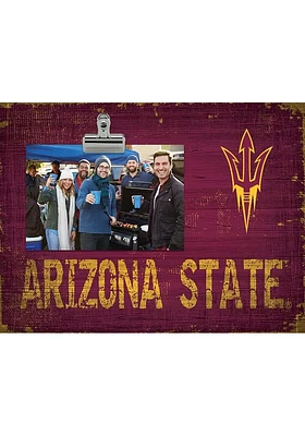 Arizona State Sun Devils Team Clip Picture Frame - Maroon