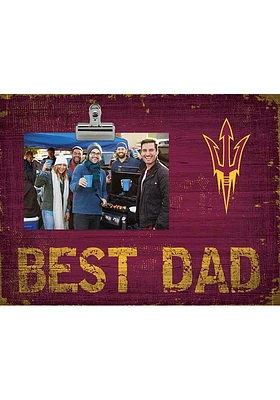 Arizona State Sun Devils Best Dad Clip Picture Frame - Maroon
