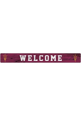 Arizona State Sun Devils Welcome Strip Sign - Maroon