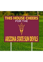 Arizona State Sun Devils This House Cheers For Yard Sign - Maroon