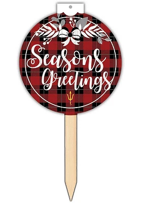 Arizona State Sun Devils Seasons Greetings Sign - Maroon