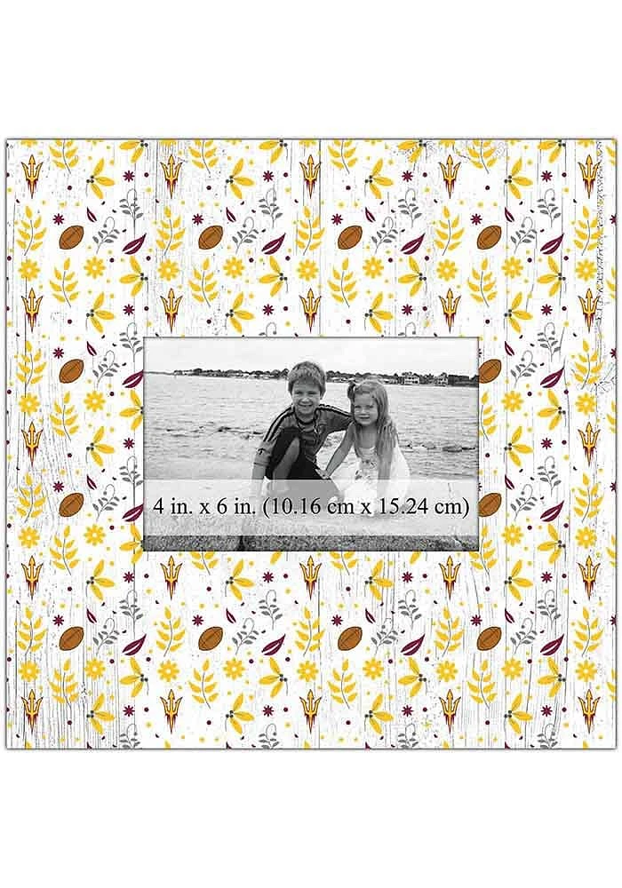 Arizona State Sun Devils Floral Pattern Picture Frame - Maroon