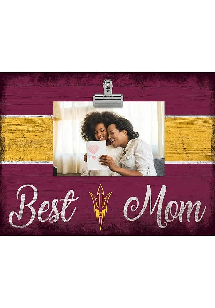 Arizona State Sun Devils Best Mom Clip Picture Frame - Maroon
