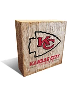 Kansas City Chiefs Team Logo 6X6 Block Sign - Red