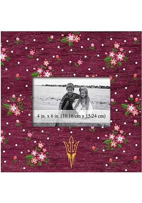 Arizona State Sun Devils Floral Picture Frame - Maroon