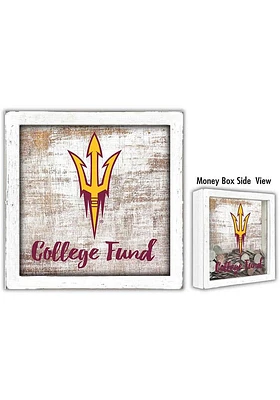 Arizona State Sun Devils College Fund Box Sign - Maroon