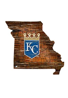Kansas City Royals 12 Mini Roadmap State Sign Sign - Blue