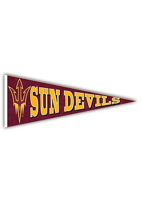 Arizona State Sun Devils Wood Pennant Sign - Maroon