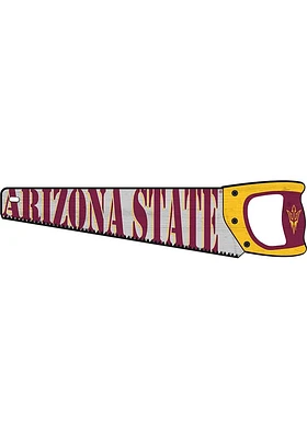 Arizona State Sun Devils Wood Handsaw Sign - Maroon