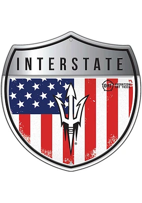 Arizona State Sun Devils 24in Americana Interstate Sign - Maroon