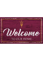 Arizona State Sun Devils Team Welcome 11x19 Sign - Maroon