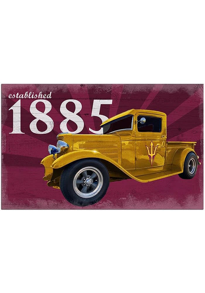 Arizona State Sun Devils Established Truck Sign - Maroon