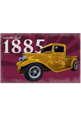 Arizona State Sun Devils Established Truck Sign - Maroon