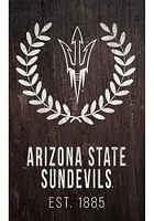 Arizona State Sun Devils Laurel Wreath Sign - Maroon