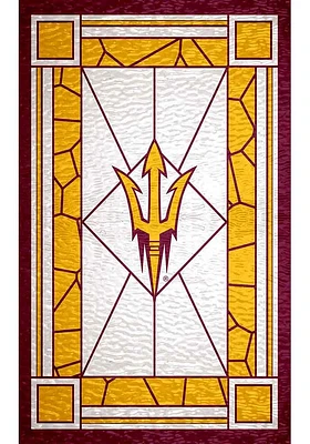 Arizona State Sun Devils Stained Glass Sign - Maroon
