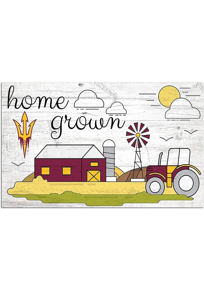 Arizona State Sun Devils Home Grown Sign - Maroon
