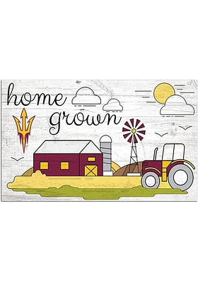 Arizona State Sun Devils Home Grown Sign - Maroon