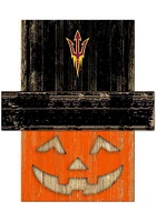 Arizona State Sun Devils Pumpkin Head Sign - Maroon