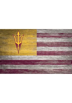 Arizona State Sun Devils Distressed Flag Picture Frame - Maroon