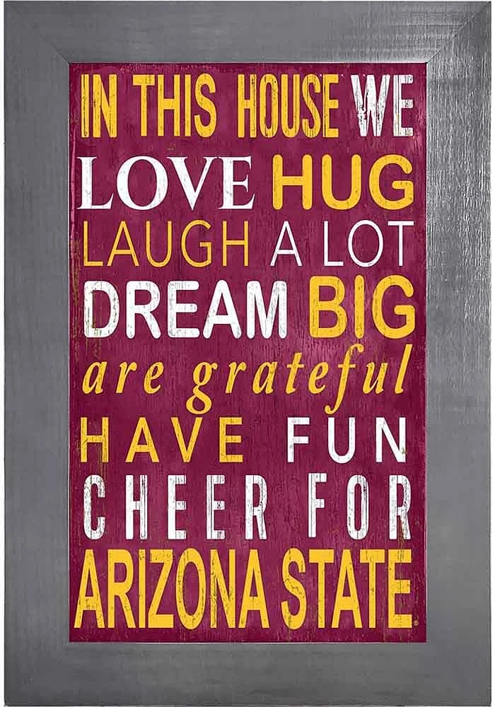 Arizona State Sun Devils In This House Picture Frame - Maroon