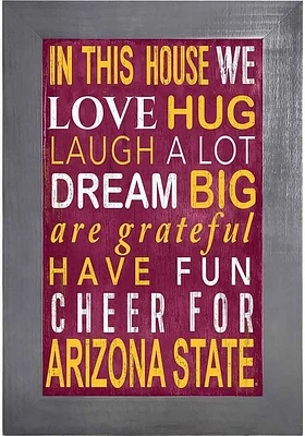 Arizona State Sun Devils In This House Picture Frame - Maroon