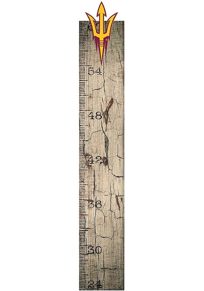 Arizona State Sun Devils Growth Chart Sign - Maroon