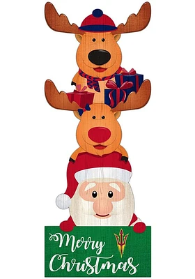 Arizona State Sun Devils 31 Inch Santa Stack Leaner Sign - Maroon