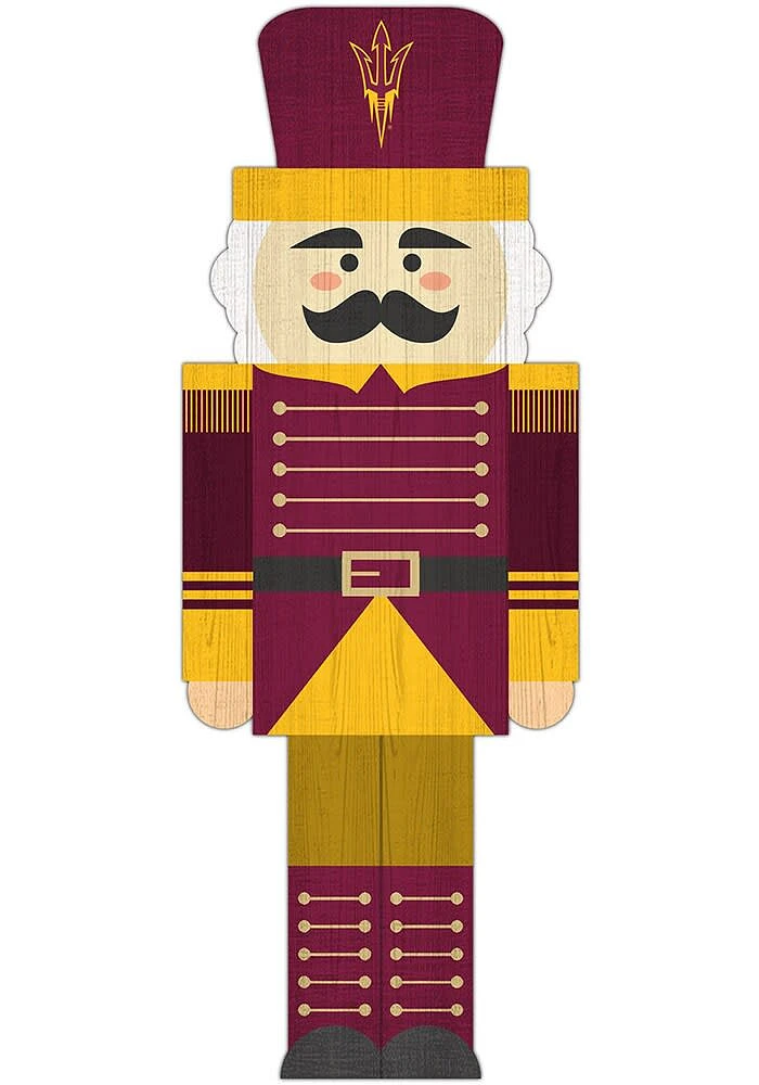 Arizona State Sun Devils 31 Inch Nutcracker Leaner Sign - Maroon