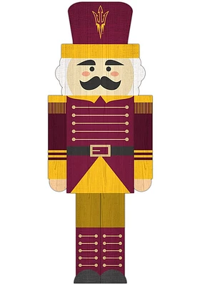 Arizona State Sun Devils 31 Inch Nutcracker Leaner Sign - Maroon
