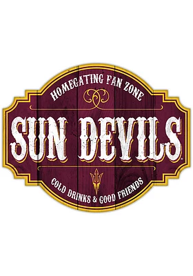 Arizona State Sun Devils 24 Inch Homegating Tavern Sign - Maroon
