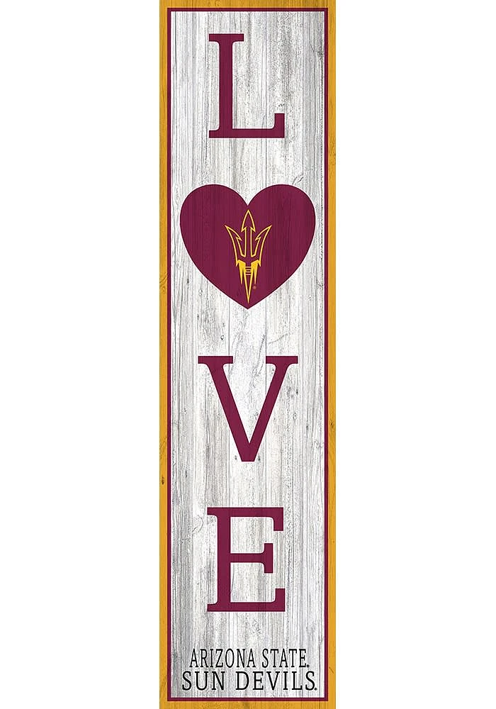 Arizona State Sun Devils 48 Inch Love Leaner Sign - Maroon