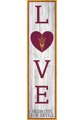 Arizona State Sun Devils 48 Inch Love Leaner Sign - Maroon