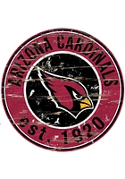 Arizona Cardinals Established Date Circle 24 Inch Sign - Red