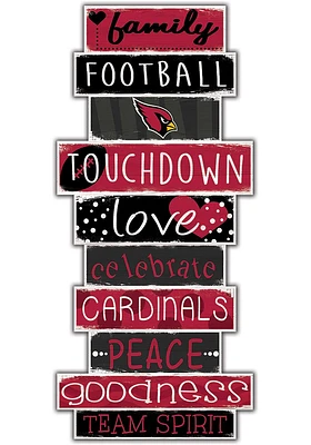 Arizona Cardinals Celebrations Stack 24 Inch Sign - Red