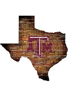 Texas A&M Aggies 12 Mini Roadmap State Sign Sign - Maroon