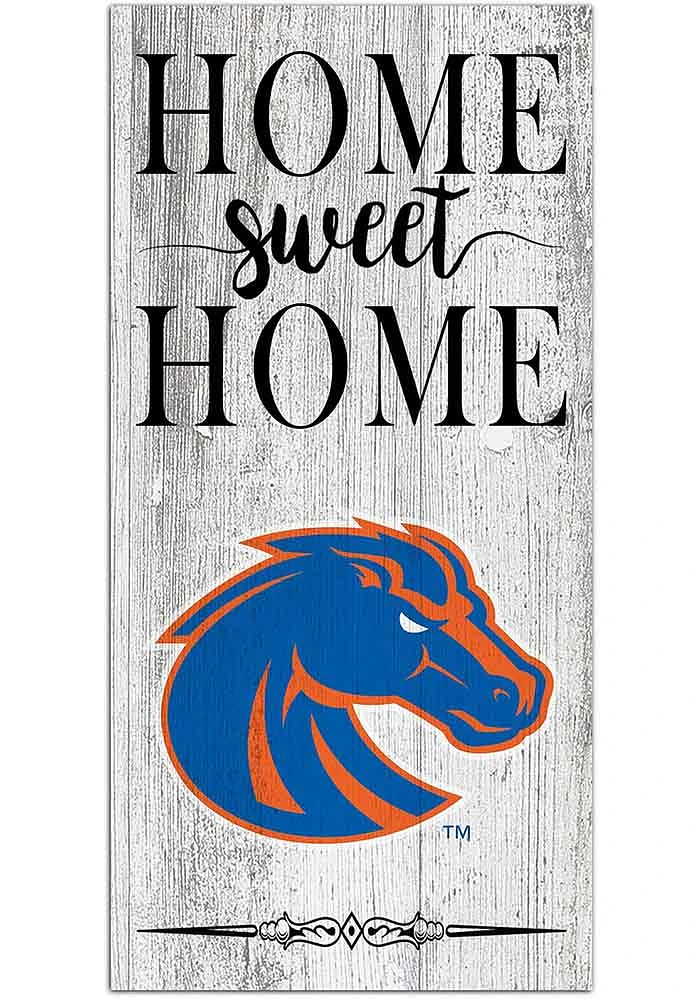 Boise State Broncos Home Sweet Home Whitewashed Sign - Blue