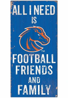 Boise State Broncos Football Friends and Family Sign - Blue