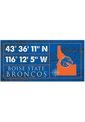 Boise State Broncos Horizontal Coordinate Sign - Blue