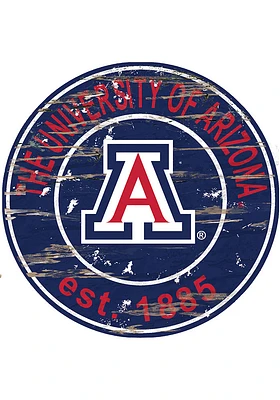 Arizona Wildcats Established Date Circle 24 Inch Sign - Blue